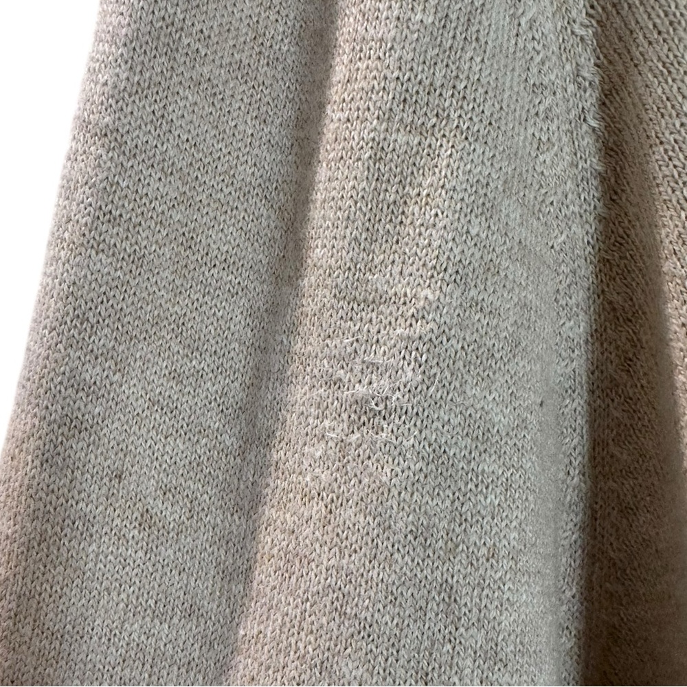 Lands' End Women's Tie-Neck Button Cardigan - Taupe - Picture 7 of 12
